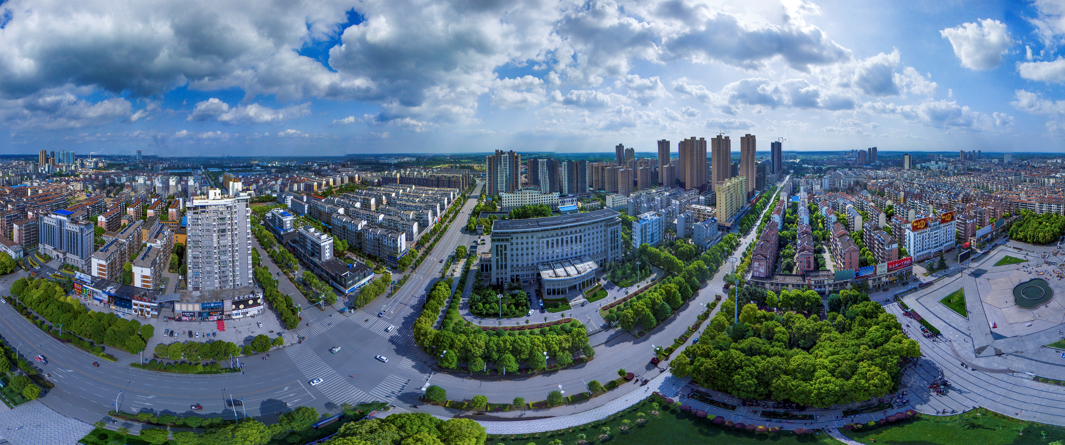 应城市城区航拍图  李鸿飞摄