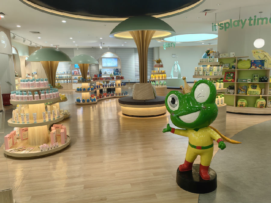 青蛙王子（中国）日化有限公司国内产品展示厅（林聪华 摄）