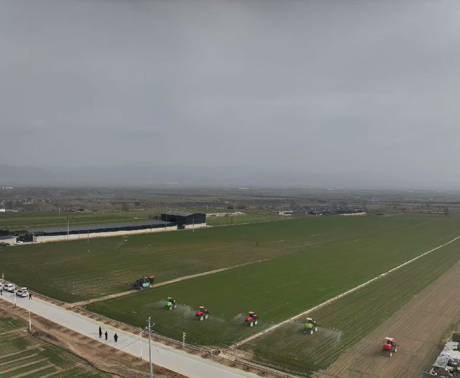  无人机对农业进行实时监测 （王志峰  摄）